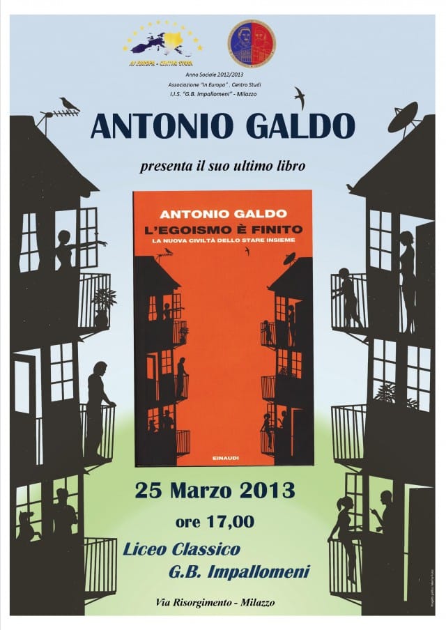 Antonio Galdo presenta il nuovo libro al Liceo Impallomeni di Milazzo