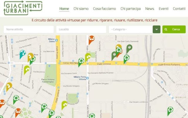 Mappa dei Giacimenti Urbani, a Milano la mappatura delle buone pratiche di riciclo e riparazione