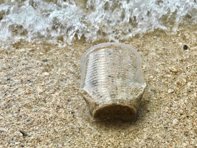 Plastica a mare: 834 rifiuti ogni 100 metri