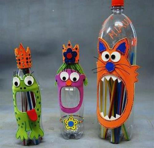 Riciclo creativo bottiglie plastica