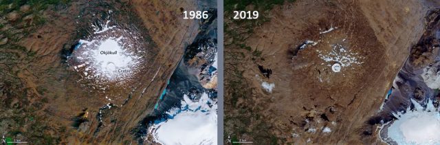 lo scioglimento del ghiacciaio islandese Okjökull