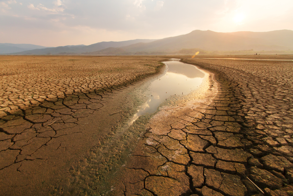 siccità e crisi climatica, fiume arido, desertificazione