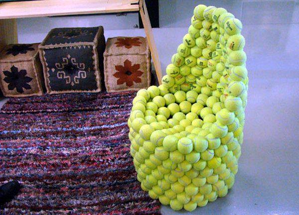 Palline da tennis riciclo creativo
